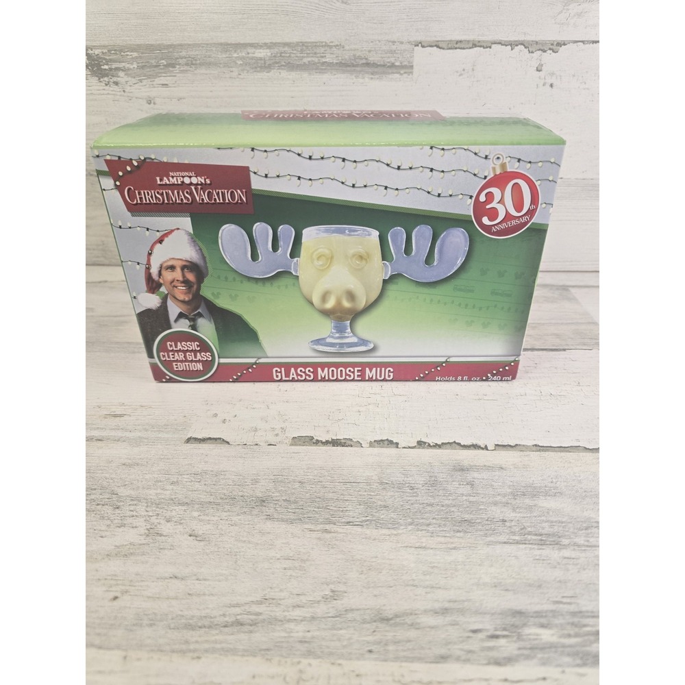National Lampoon's Christmas Vacation Glass Moose Mug 30th Anniversary ICUP New